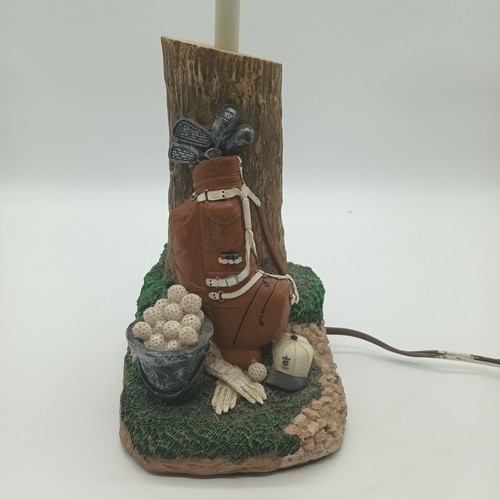 Vintage Golf Table Lamp Sports Themed Man Cave Office Decor (No Shade) - Picture 2 of 24