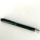 Vintage Parker Vector Fountain Pen Green Black Striped Fine Nib Japan W/ Co