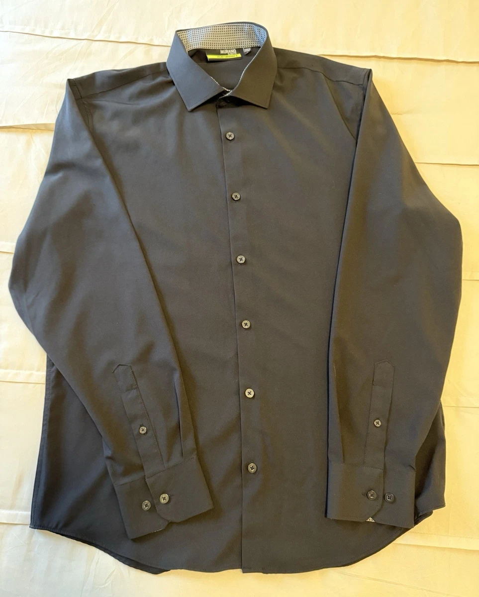 murano slim fit performance dress shirt Murano Slim Fit Performance Stretch Paisley Long Sleeve Woven Shirt