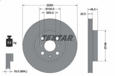 1X Brake disc TEXTAR 92346103 for AYGO X (_B7_) 1 2022-