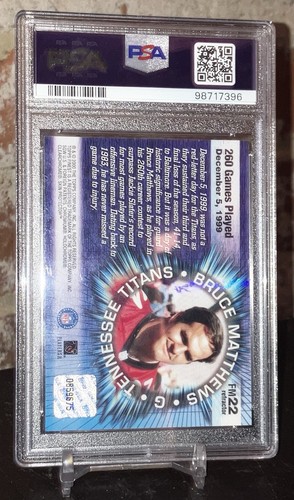 2000 Topps Finest Bruce Matthews Auto Refractor #FM22 PSA 9! LOW POP! HOF’er! - Picture 5 of 6