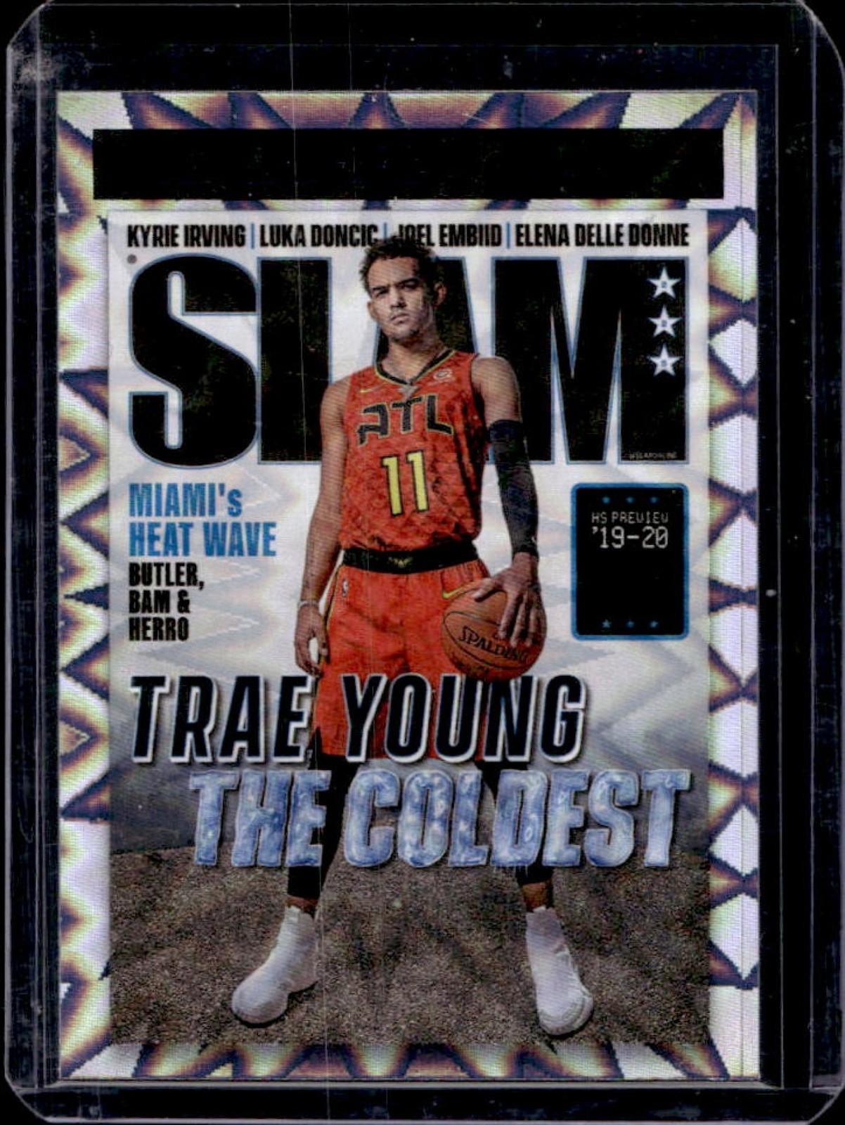 2020-21 Panini Hoops Trae Young Slam Purple Explosion #6 Hawks