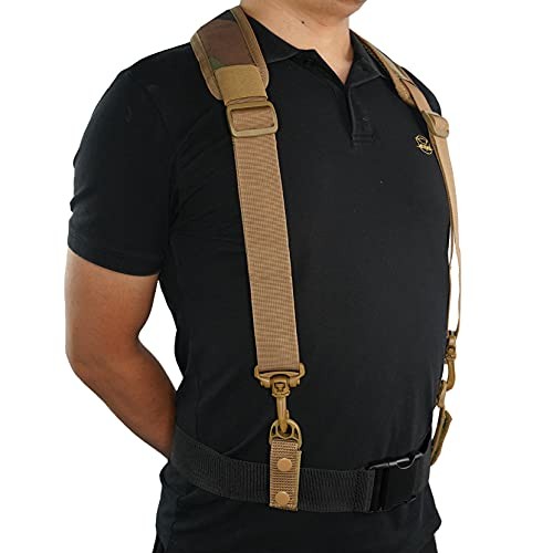 Tactical Suspenders ,Police Suspenders for Duty Tactical Harness Tan Color - Imagen 8 de 8