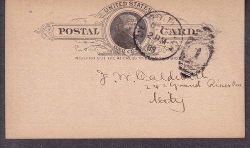 1888 AD Postkarte Halsey Brothers Detroit Homöopathische Apotheke 290 Woodward Av - Bild 2 von 2