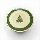 MCM Rare Stangl Art Pottery Jewelled Christmas Tree 10 inch plate