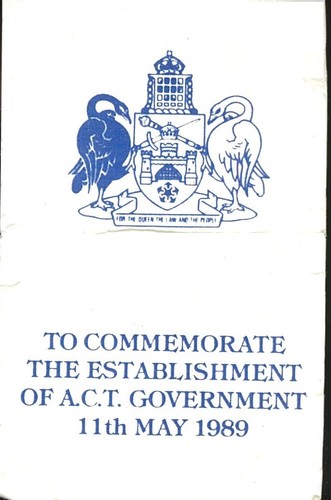 1989 Australia Extra Fine Establishment ACT Government Coat of Arms Nickel Medal - Bild 2 von 3