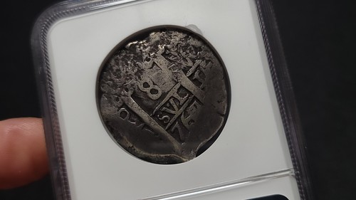 1839 Guatemala 8 Reales T-II C/S on 1767 Bolivia 8R PV NGC VF25 XF Counterstamp - Picture 7 of 11