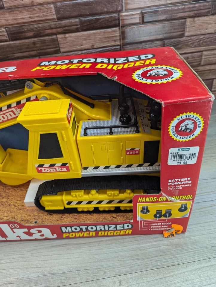 Excavadora eléctrica motorizada Tonka Light Sound Motion 1999 Hasbro con caja Foto 3 de 4