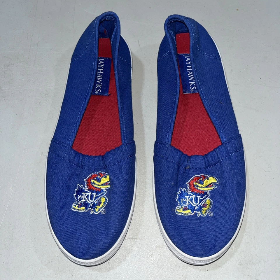 Kansas University Jayhawk Mujer’s Zapatillas Grandes - Muy Únicas - Exclusivas  Foto 3 de 4