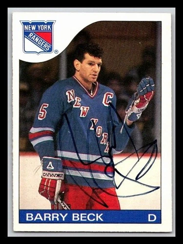 1985-86 O-Pee-Chee #138 Barry Beck Autographed IN PERSON