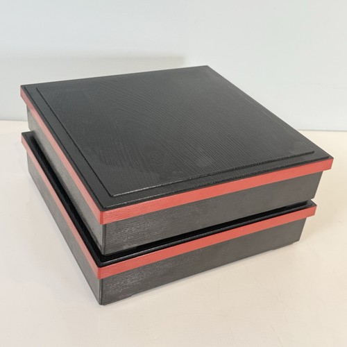 Japanese Bento Boxes Lot of 2 Lacquer 5 Compartments 9.5”x9.5”x2.5” Faux Wood - Picture 7 of 10