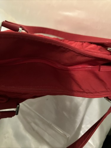 Vera Bradley Handtasche rot gesteppt oben Reißverschluss Seitentaschen Reisetasche TOP! - Bild 17 von 19