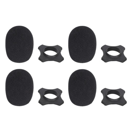 4 Sets Microphone Sponge Cover Protection Silicone Ring Anti Rolling - Picture 6 of 12