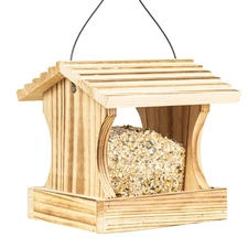 Bird Feeders for Outdoors Wooden Unique Seed Sunflower Food Blue Cardinal Finch