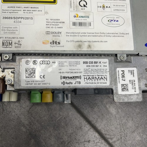OEM 2015-2018 PORSCHE MACAN RECEPTOR DE RADIO CD PLACA CENTRAL 95B035891K - Imagen 7 de 10