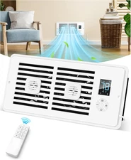 Register Booster Fan Fits 4" X 10" Duct Openings, 3 Modes Power Vent Register fo