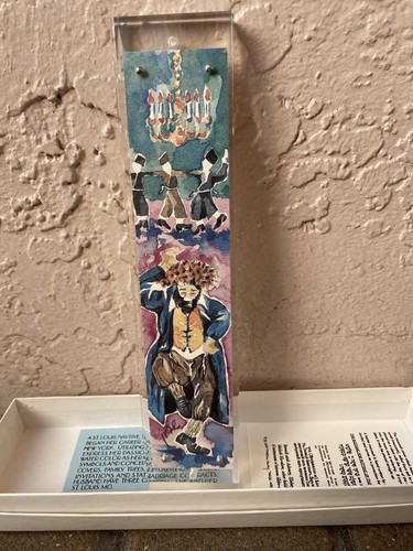 Beautiful Sharon Raskas Goodman LUCITE Artistic 8” Mezuzah Case / Mezuzas / NEW - Picture 8 of 9