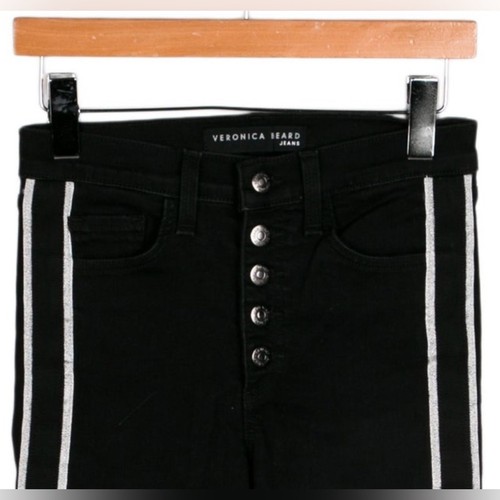 Y2K Veronica Beard striped straight cropped jeans- size 25 - Picture 3 of 8