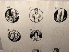 Karl Mattern Rare Landscape Mid Century Modern Medieval Symbols Interesting!!!