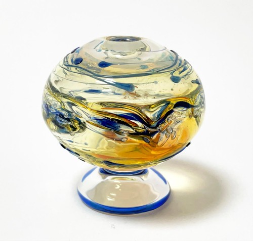 JOHN SCHUNMANN AUSTRALIAN ART GLASS FLAME LAMP WORK PERFUME BOTTLE NO STOPPER - Bild 4 von 10