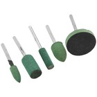 T Shaped and Cylindrical Rubber Grinding Heads Rotary Polishing Tools Set of 5