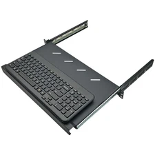 Electriduct 1U 19-Inch Rackmount Sliding Vented Keyboard Shelf Only