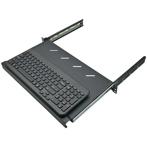 Electriduct 1U 19-Inch Rackmount Sliding Vented Keyboard Shelf Only