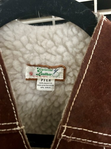Vintage!! Kids Genuine Leather Vest. Size 4. Excellent!! Chocolate Brown. Lined - Picture 2 of 8
