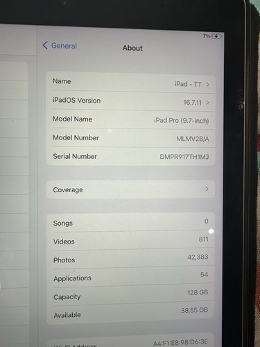 Apple iPad Pro 9.7" 128GB WiFi Space Grey 1st Gen - Afbeelding 4 van 5
