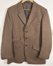 Vintage 70er Harris Meyer Herren 40R Saddle Master Tweed Reitjacke Hahnentritt