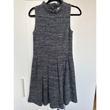 Anthropologie Ganni Pinnacle Knit Textured Blue Gray Dress, Size M, EUC