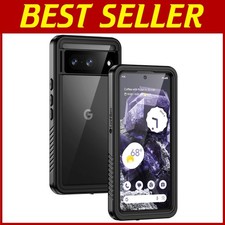 Pixel 8 Waterproof Case with Screen Protector, Black