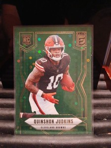 2025 Donruss Elite Quinshon Judkins Green Disco #121 Cleveland Browns RC