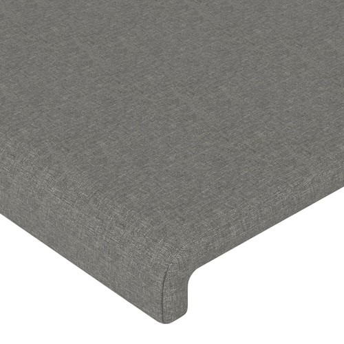 Headboard with Ears Dark Grey 163x23x78/88 cm Fabric Bedroom Furniture Dec 16871 - Picture 6 of 10