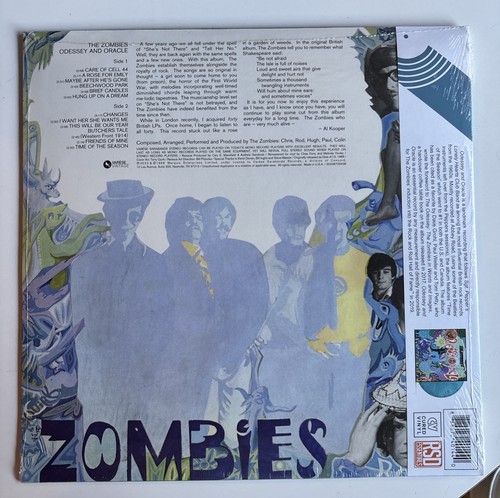 THE ZOMBIES ODESSEY & ORACLE LP MARBLED TEAL COLORED VINYL RARE NEW! SEALED! - Imagen 6 de 6