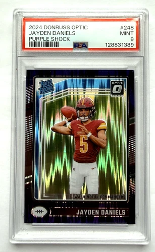 2024 Donruss Optic Jayden Daniels Purple Shock #248 PSA 9