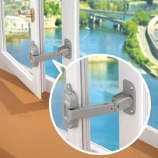 EUDEMON 1 Packing Updated Baby Window Safety Lock, Childproof Grey 