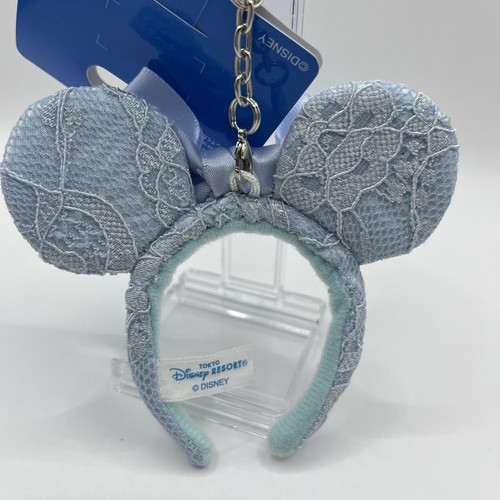 Tokyo Disney Resort Store Mickey Minnie Blue Ever After Ears Keychain from Japan - Picture 5 of 5