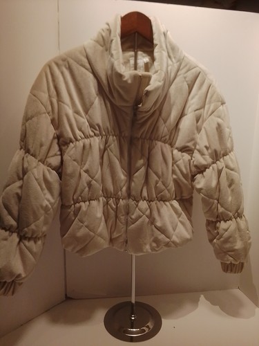 Ladies Sadie &Sage Cream Color Cosmic Puffer Style Jacket Sz Small - Picture 1 of 4