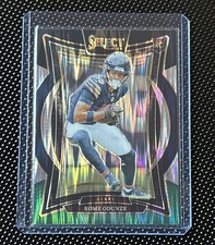 2024 Panini Select - Rome Odunze Black & Green Prizm Shock (RC) Chicago Bears