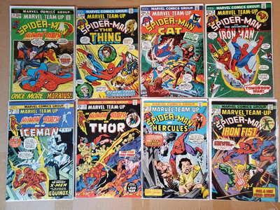Marvel Team-Up Early Run Lot #3, 6, 8, 9, 23, 26, 28, 31 Spider-Man Bronze Age