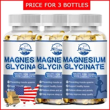 Nature's Live High Absorption Magnesium Glycinate 1330 mg, 360 Capules Non-GMO