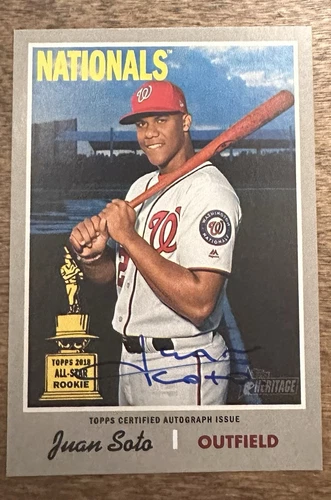 2019 Topps Heritage Juan Soto Real One On Card Auto Rookie Cup #ROA-JSO SSP🔥
