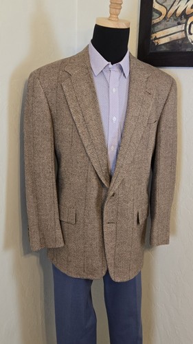 Vintage Tommy USA Tweed Blazer Herren 43R 42R Wolle Sport Mantel Birdseye Hilfiger Jacke - Bild 4 von 21