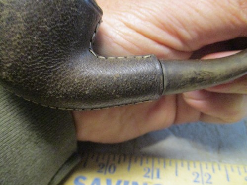 Leather Wrapped Longchamp Tobacco Smoking Pipe Made In France Vintage Rare - Picture 5 of 5