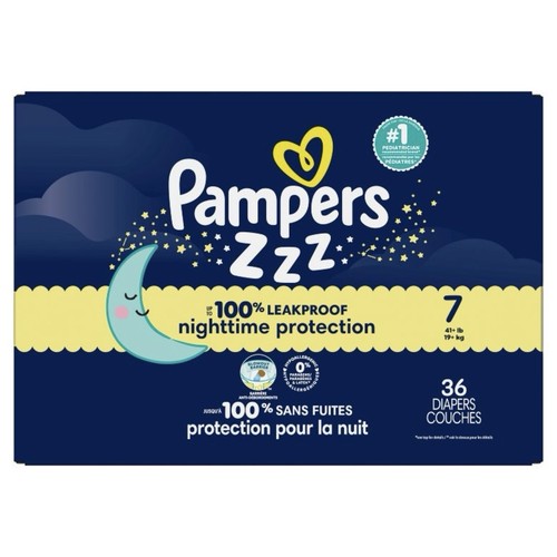 Pampers Swaddler Overnight Baby Diapers - Size 7 - 36ct (NEW)(SEALED) - Picture 12 of 19