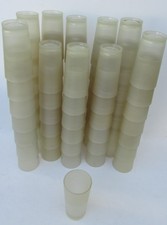 Lot of 68 Continental Plastics 2308 Ivory Stackable Tumblers 8oz