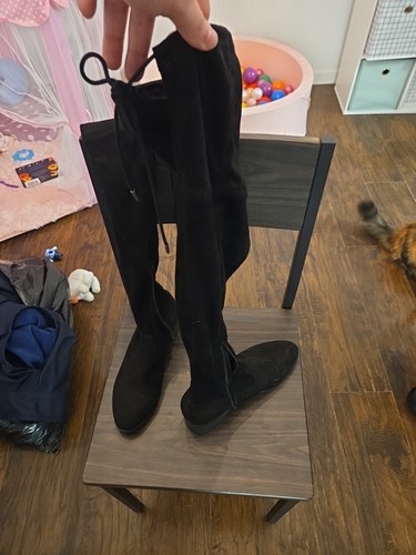 womens black over the knee boots Size 9 - Picture 5 of 6