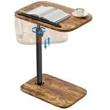 HUANUO TV Tray, Height-Adjustable TV Trays with 360° Swivel and 90° Tilt, Stu...