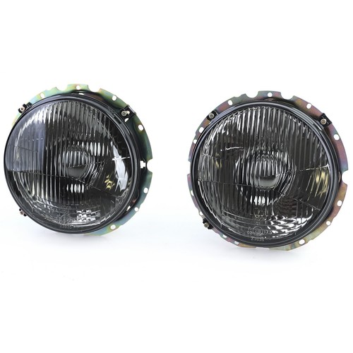 Headlight Left Right H4 Black Fluted for VW T3 79-92 / Lt 75-85 - Picture 2 of 4
